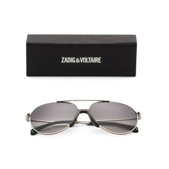 ZADIG & VOLTAIRE Palladium Metal Aviator Sunglasses